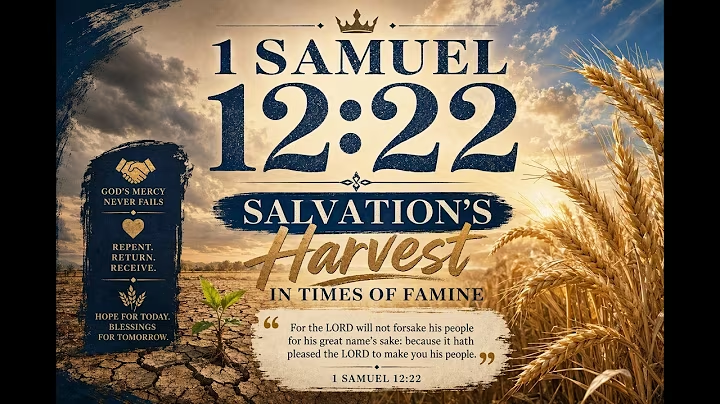 1 Samuel 12:22 - Salvation’s harvest in times of famine