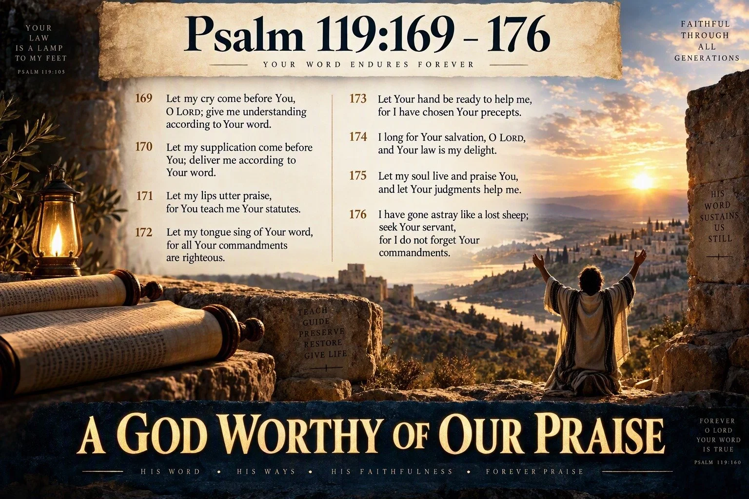 Psalm 119:169-176 - A God Worthy of Our Praise