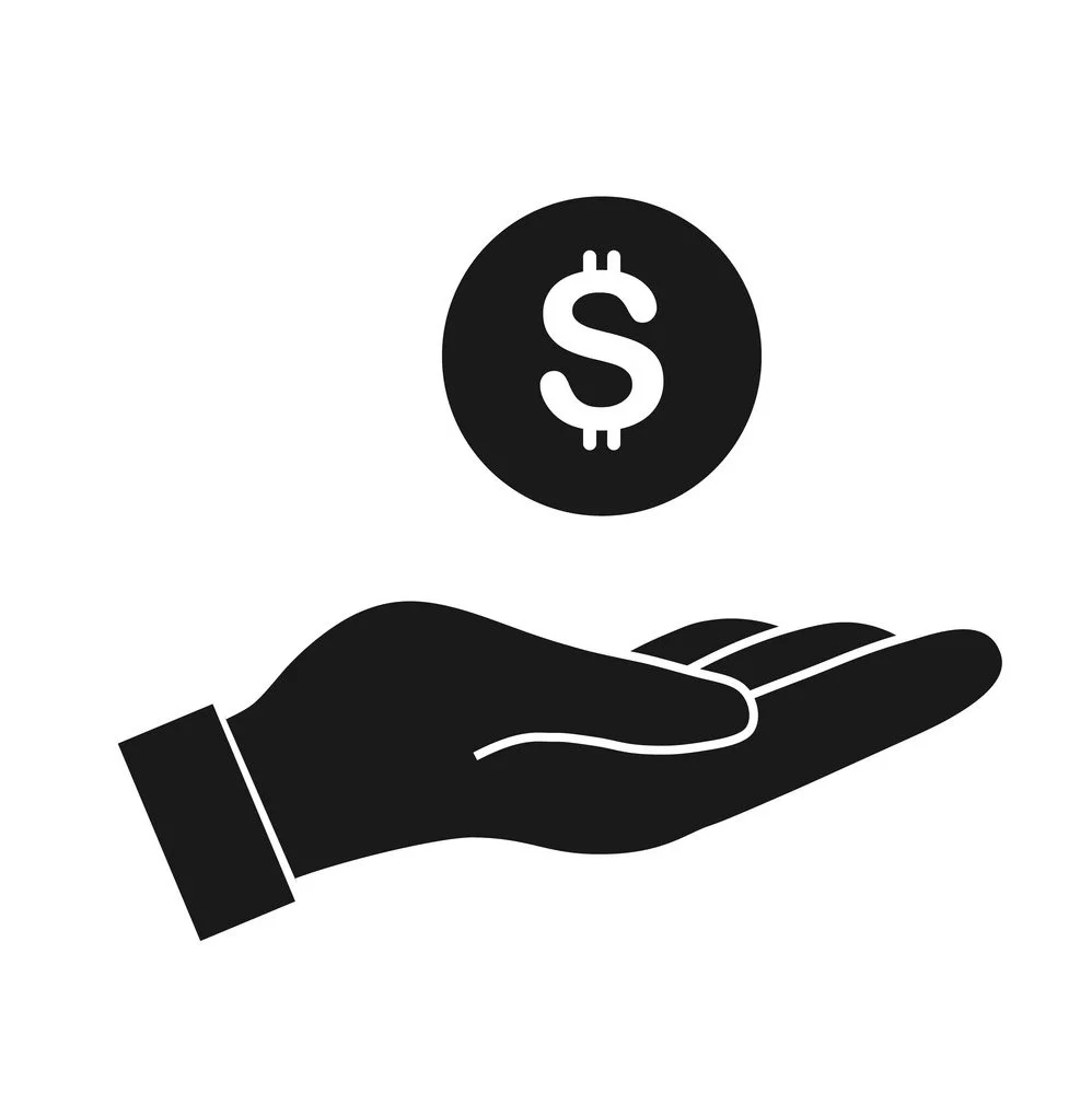 money in hand vector image