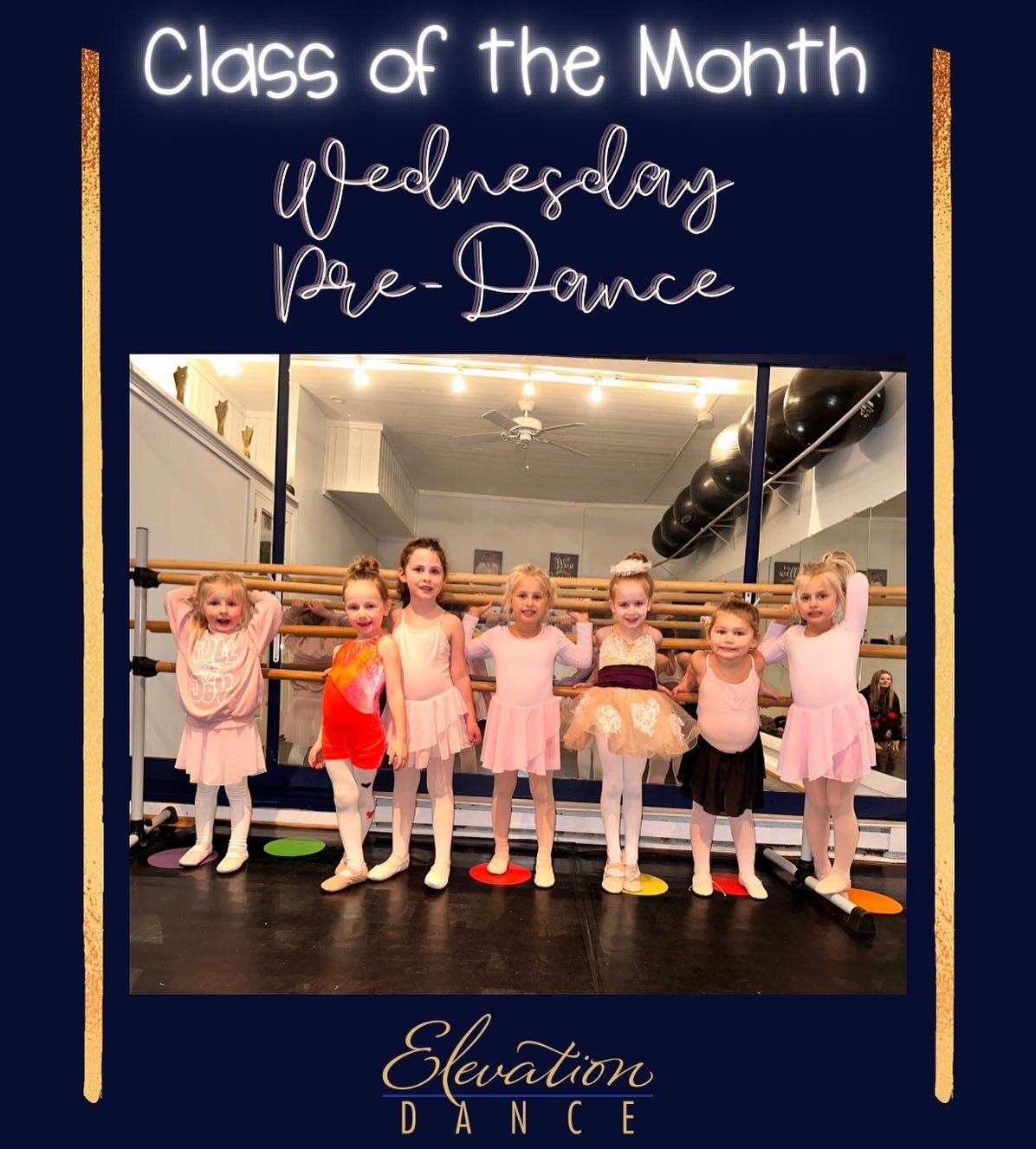 Congratulations to our class of the month! Wednesday pre-dancers work hard and are focused every class. Keep up the great work! #dancersofinstagram #danceclass #minis #ballerina #tap