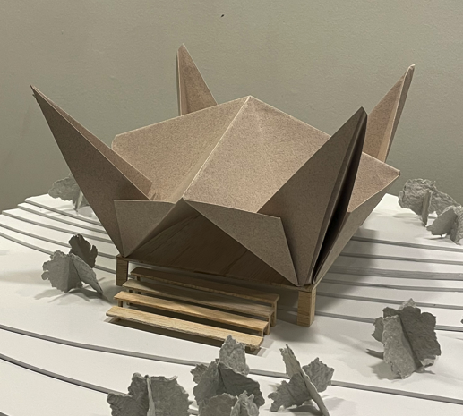 Architecture/Landscapes/Interiors student shelter model, Otis, 2026