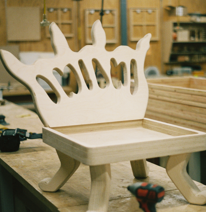 'Darjeeling', baltic birch wood, danish oil, 2026. Made in collaboration with Stella Lungin