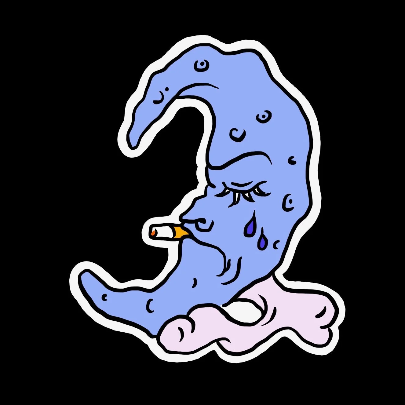Sticker design, graphics by Wally Kelly and art by Quynh Vu