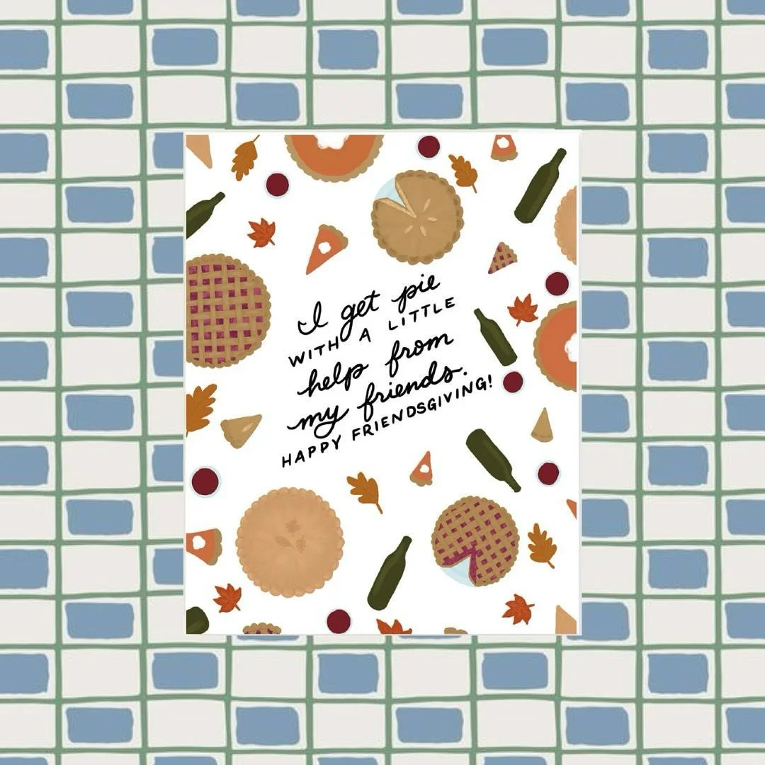 We get pie with a little help from our friends 🦃 We are a little bit hungry featuring our October cards today, and we might turn on a marathon of FRIENDS Thanksgiving episodes 📺... 

No matter what time of year we are ALWAYS grateful 🙏 for our sta