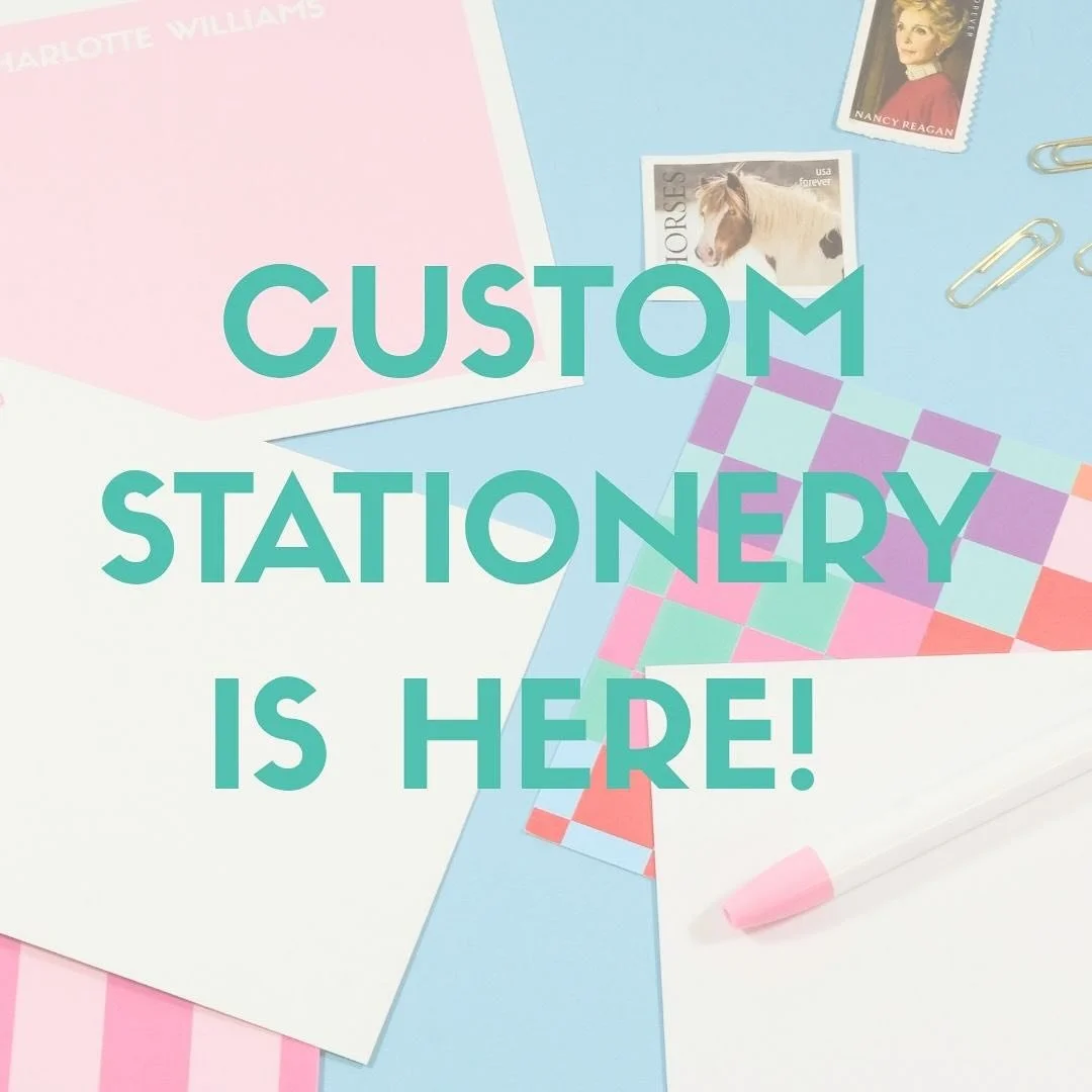 ✏️ NEW! Personalized stationery in three designs, with two monograms and two font styles for names. Quantities as small as 10 at a price point perfect for gifting, it&rsquo;s never been easier. Visit our website to order 🖥️ #clubmailedit #personaliz