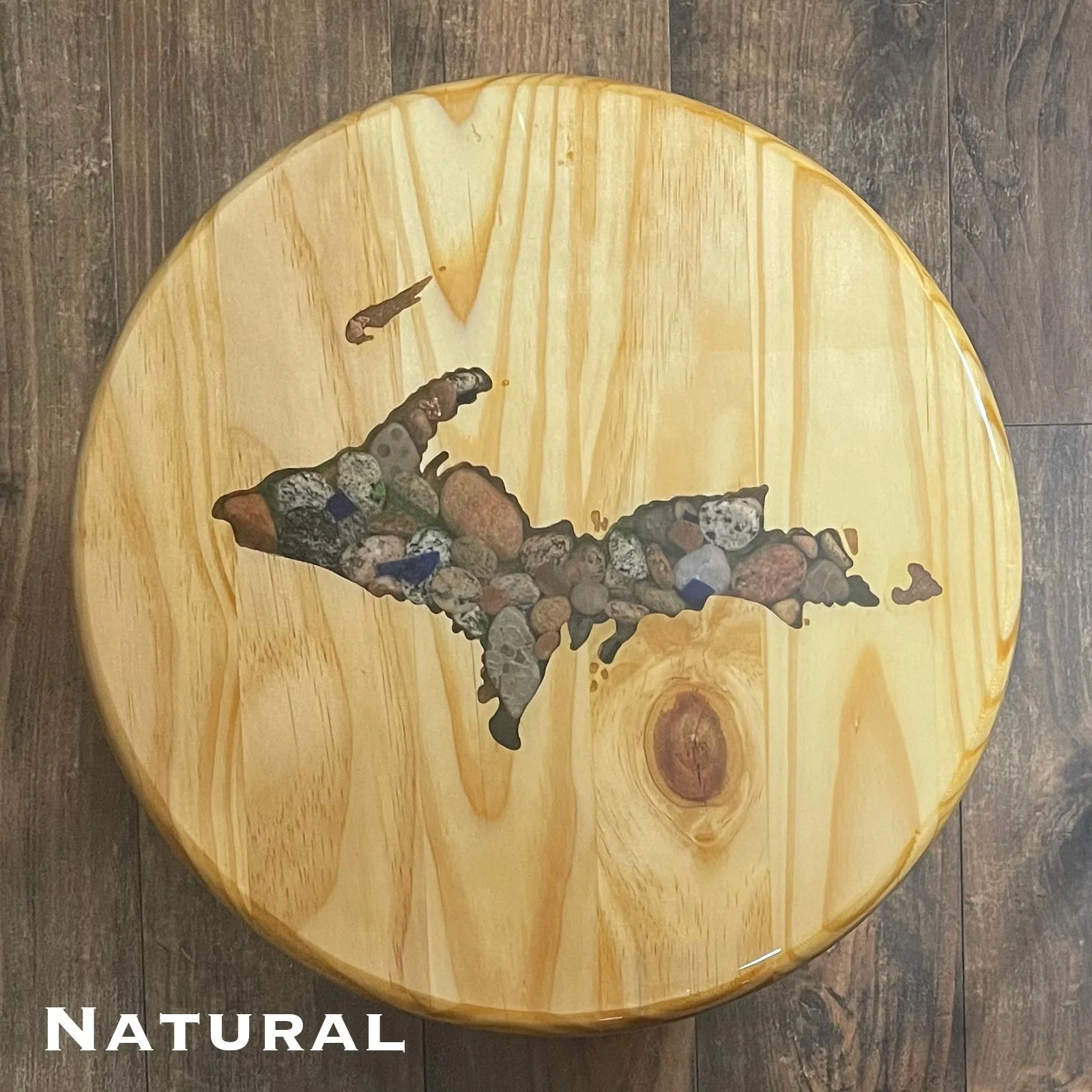 Handmade Upper Peninsula Wall Hanging (Stone)