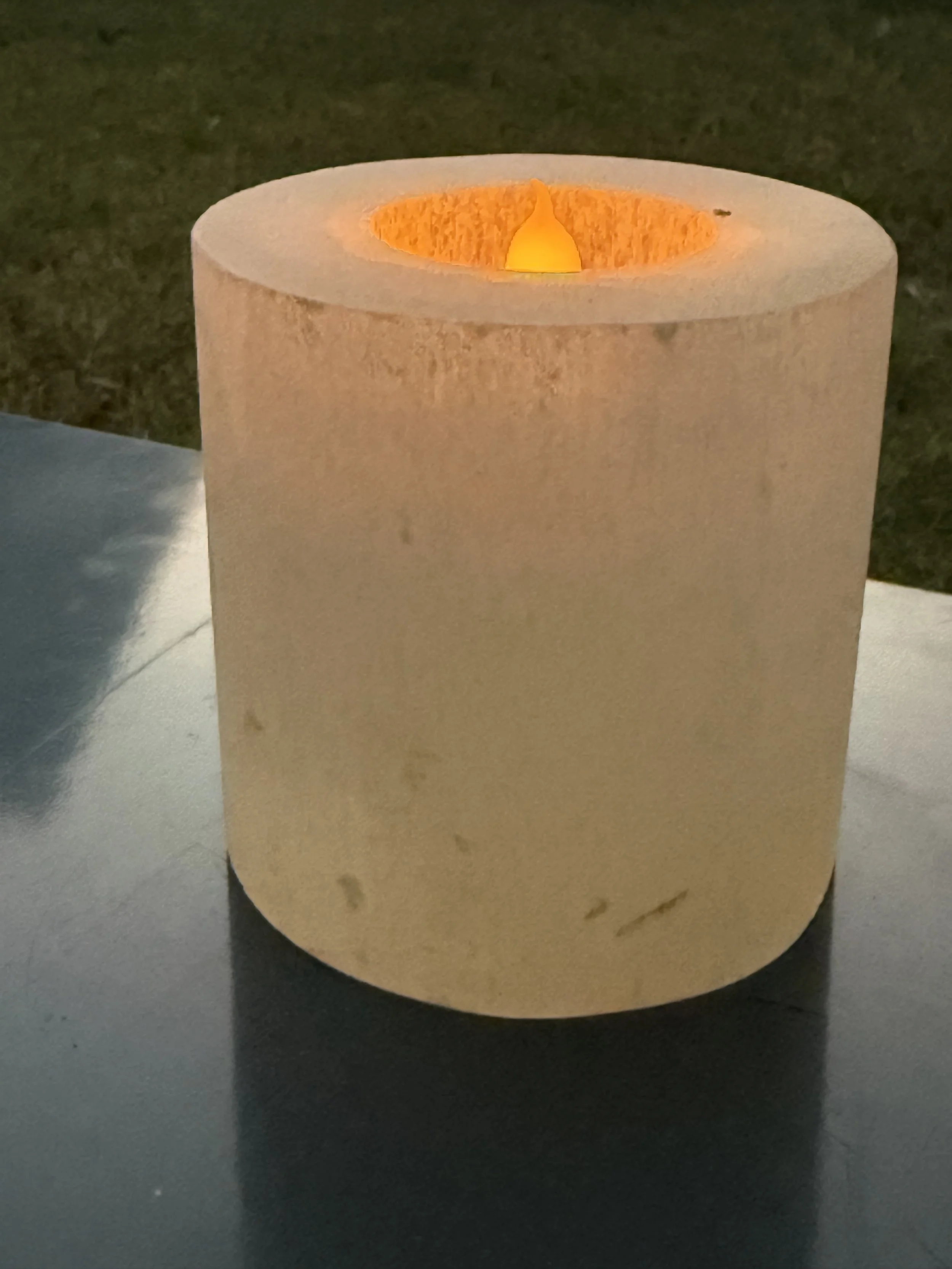Selenite Candle holder