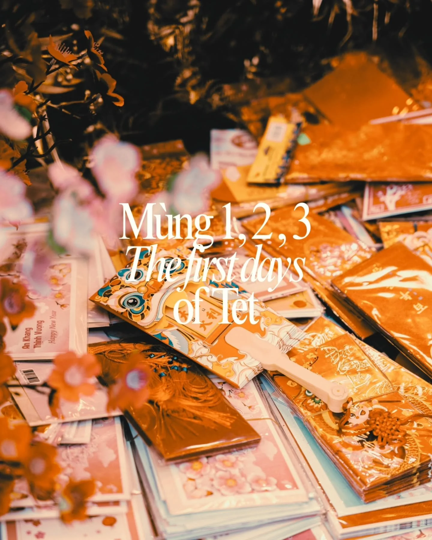 The first three days of Tết each hold their own special meaning 🧧

🌸 M&ugrave;ng 1 &ndash; The Most Important Day
A day for immediate family. Staying home, welcoming the first visitor of the year, wearing new clothes, giving l&igrave; x&igrave;, an