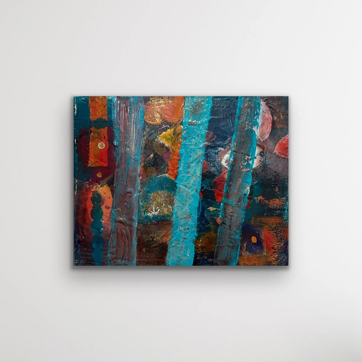 Winter is Coming, Encaustic on Wood, 8 x 10 inches