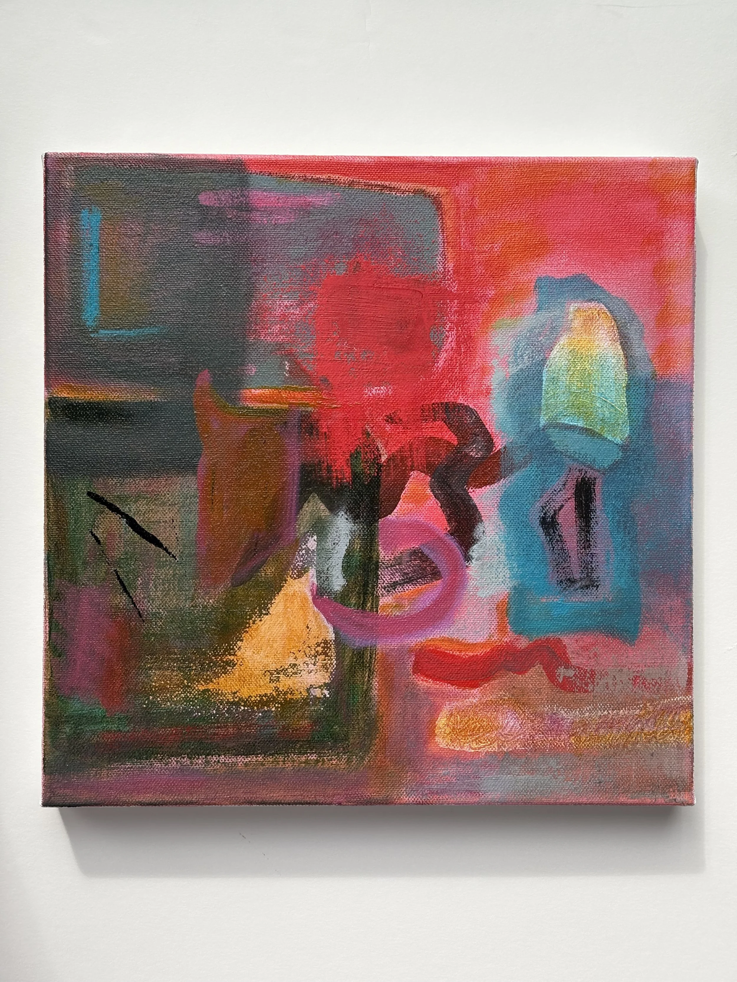 Projection, acrylic and oil on canvas, 12 x 12 inches, Private Collection