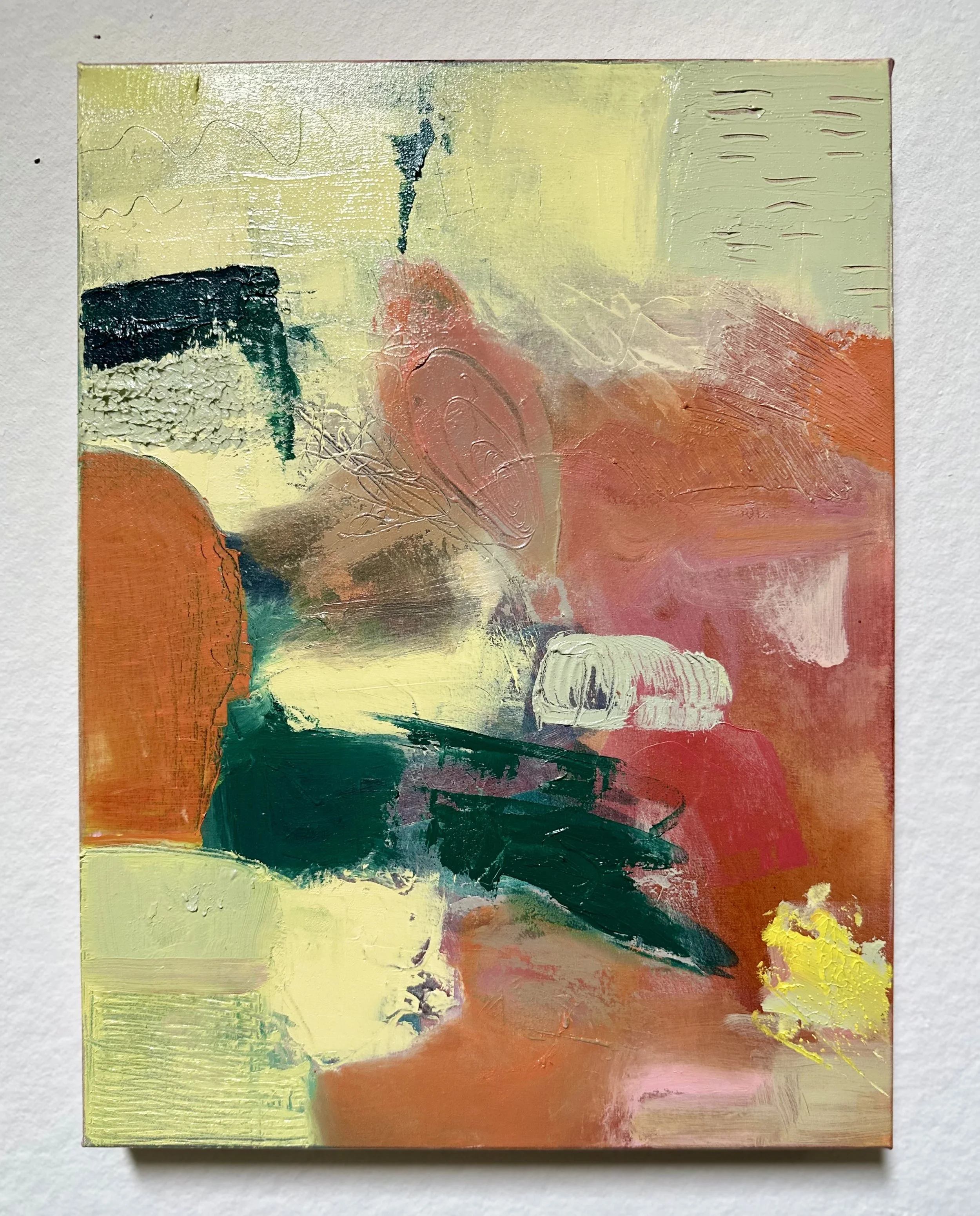 Interstitial, Acrylic and oil on canvas, 16 x 12 inches