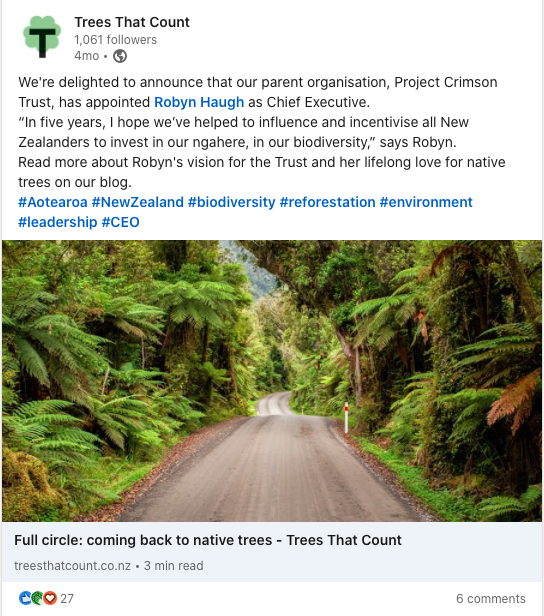 LinkedIn | CEO appointment announcement