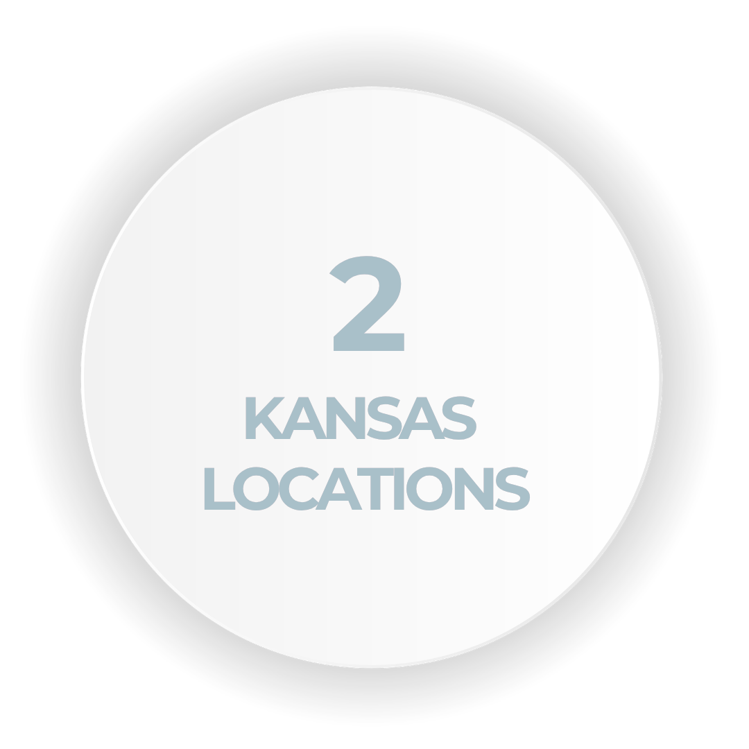 Circle with "2 kansas locations" in blue