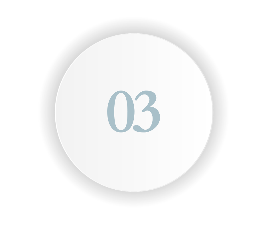 Circle with "03" in blue