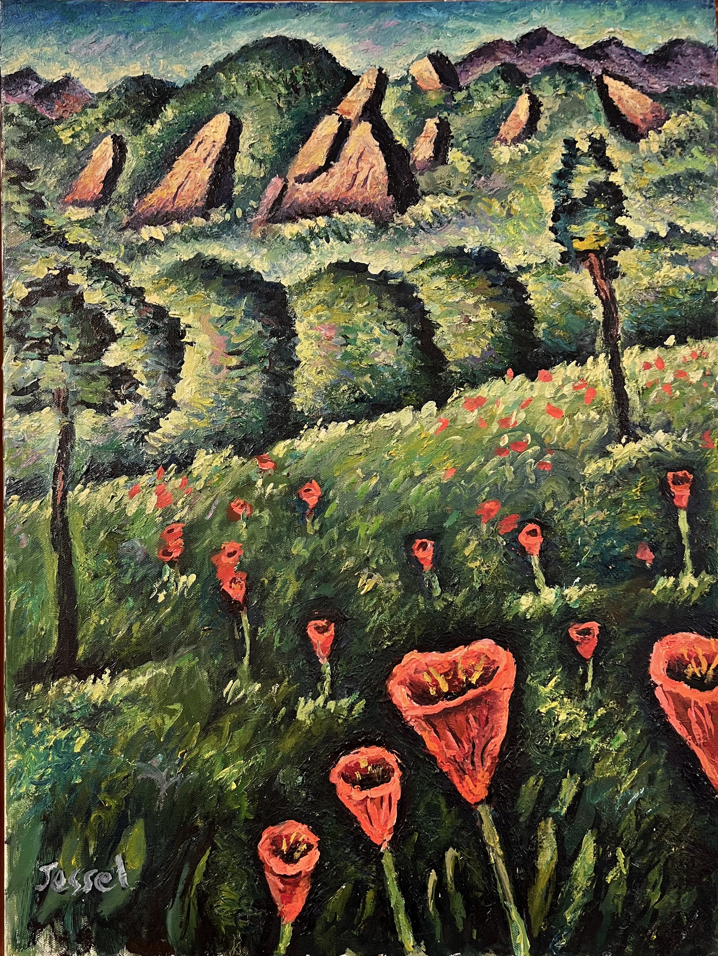  “POPPIES”, 2013, OIL ON CANVAS, 24”/18” 