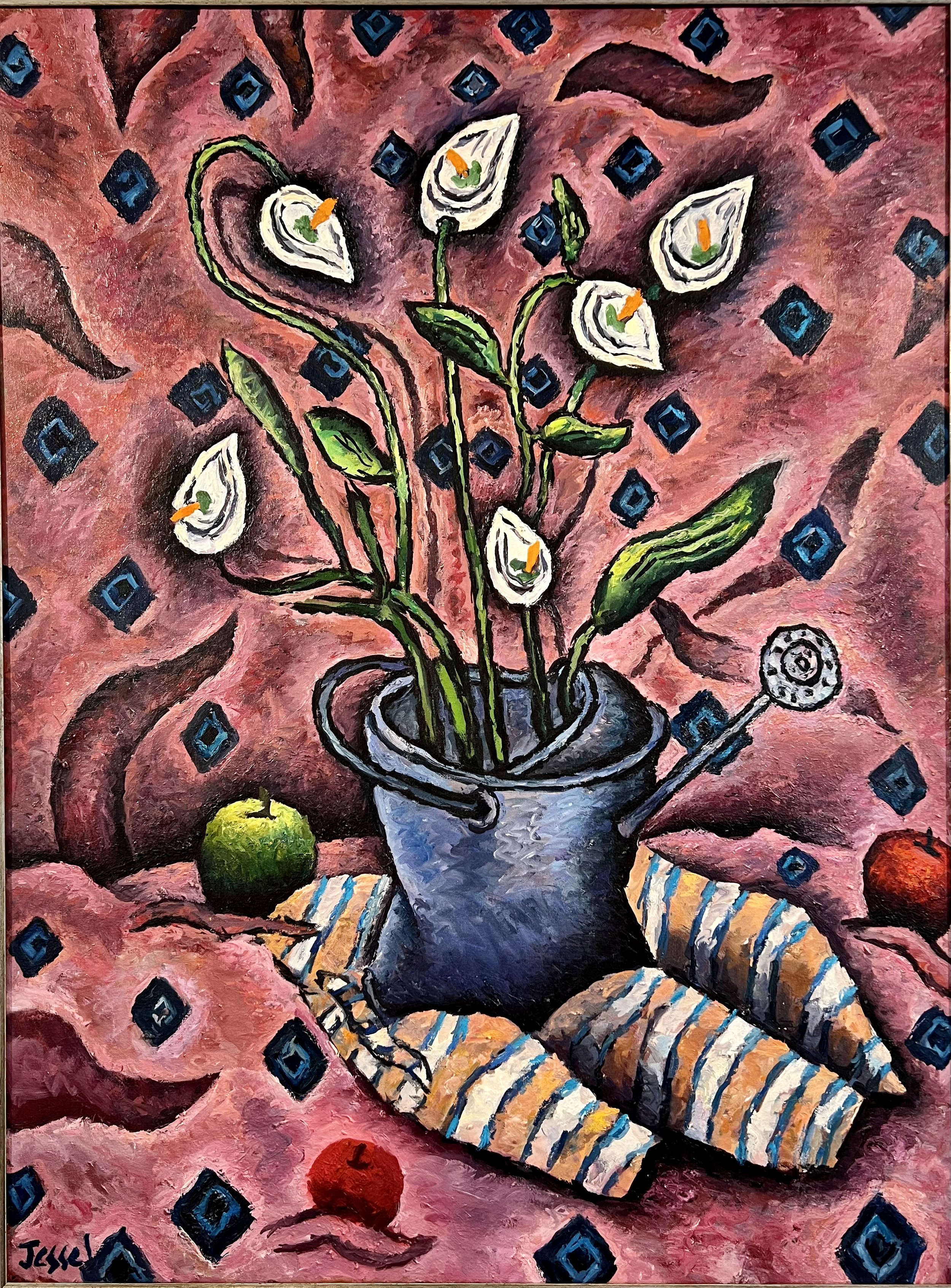  “LILIES”, 2019, OIL ON CANVAS, 40”/30” 