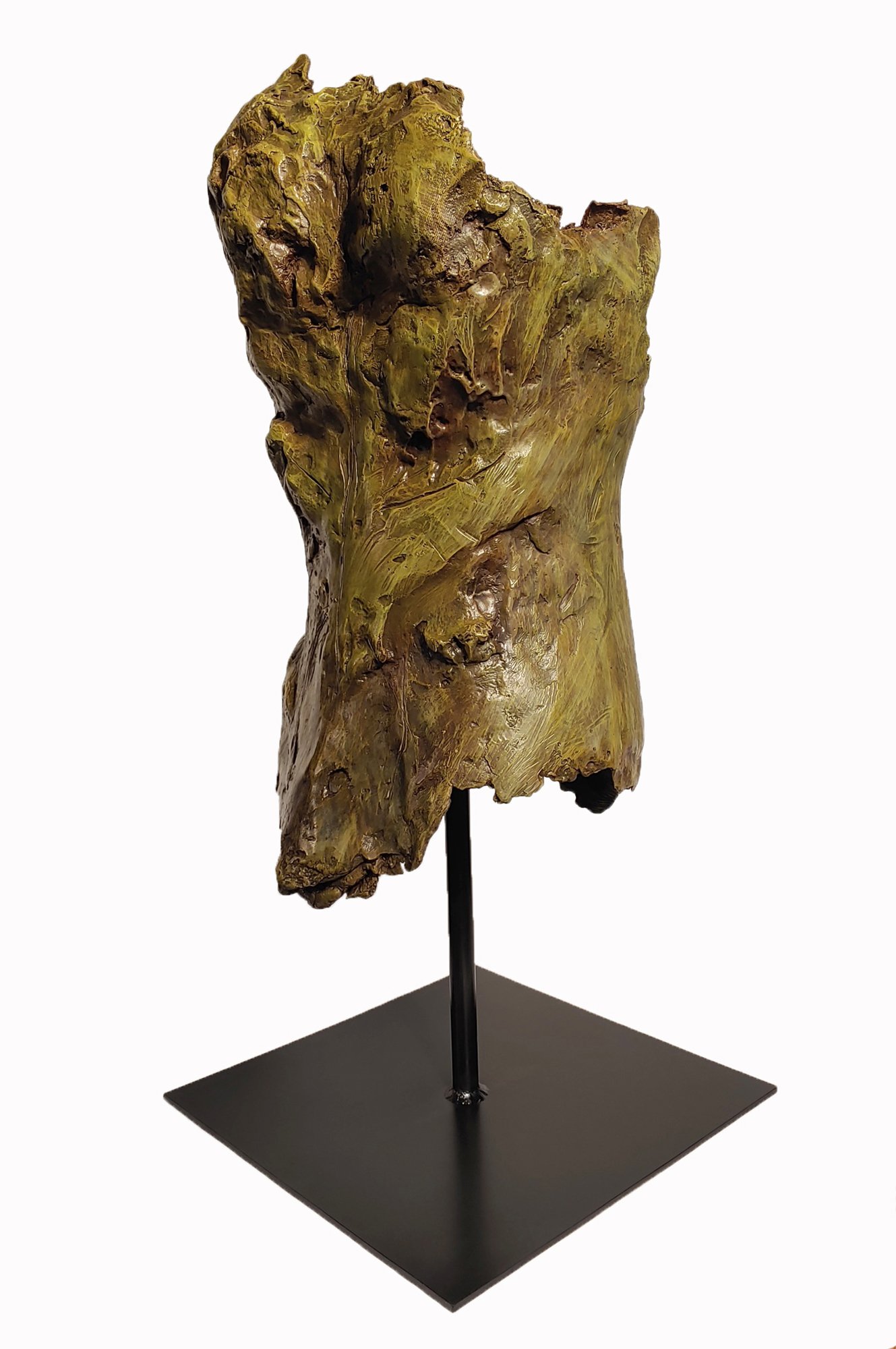  “BREASTPLATE TORSO,” PATINATED BRONZE (LOST WAX PROCESS), 30”H/17”W/13”D 