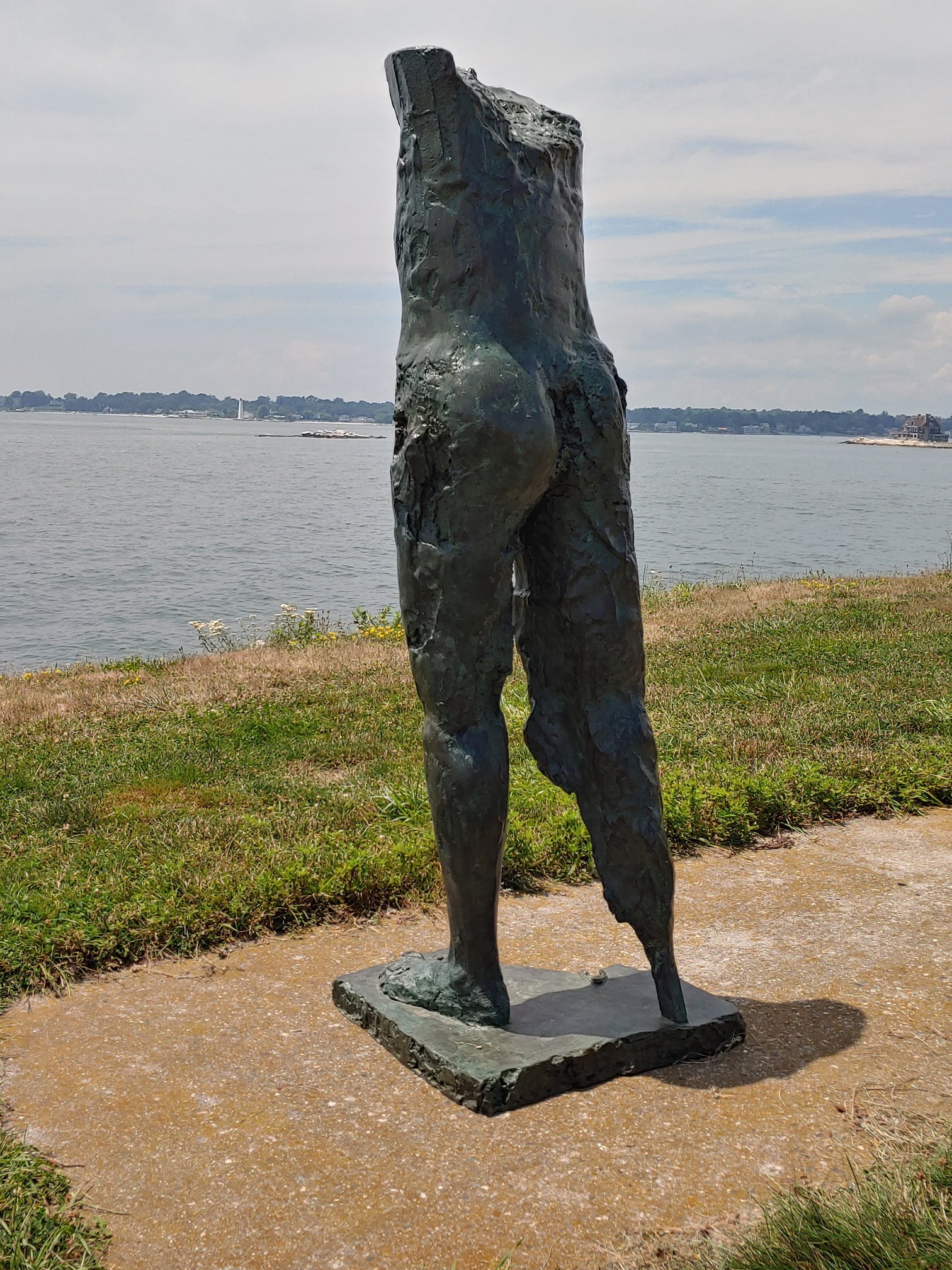  “THE NEW MAN,” (VERSO) PATINATED BRONZE (LOST WAX PROCESS), 64”H/20”W/20”D 
