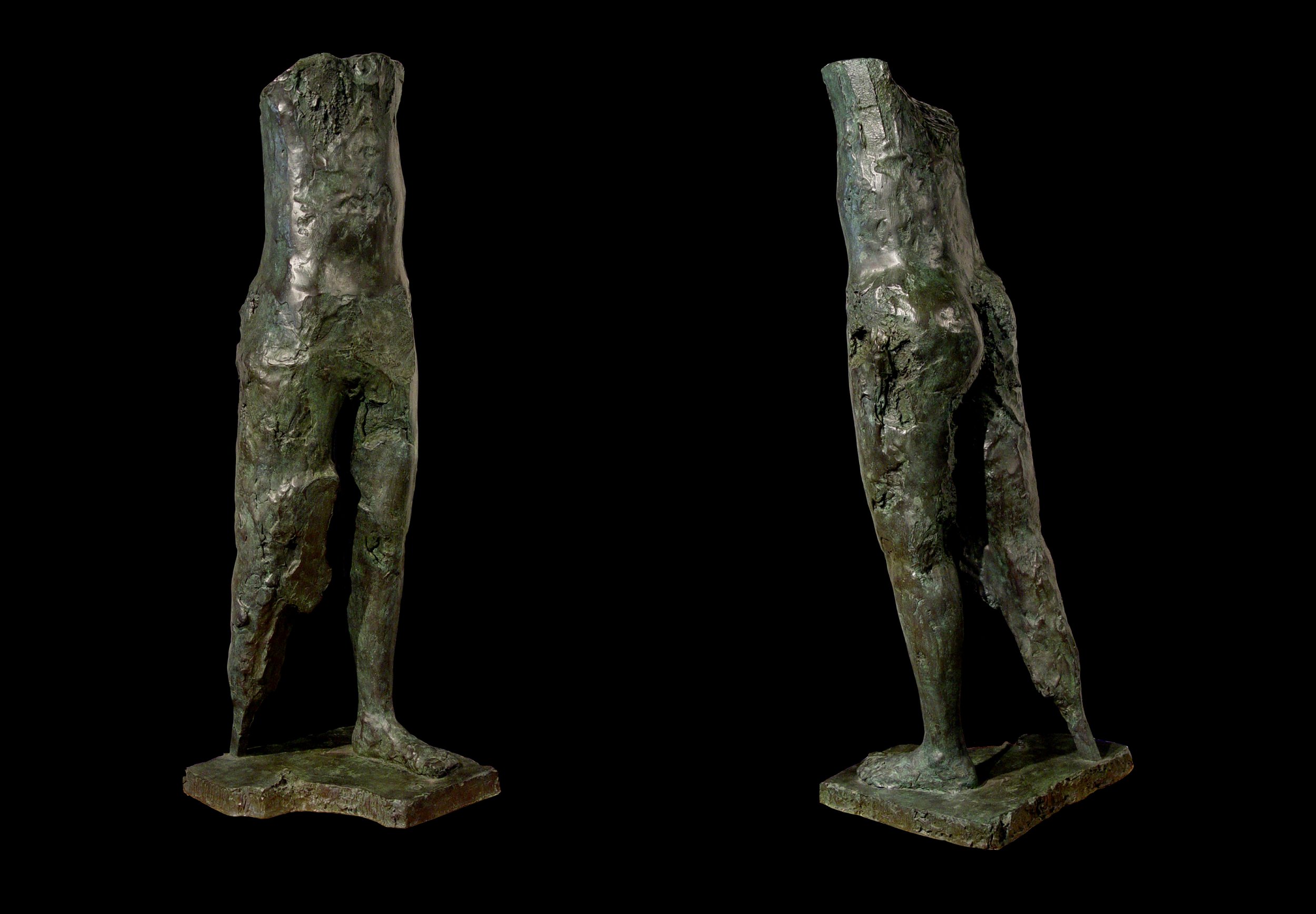  “THE NEW MAN,” PATINATED BRONZE (LOST WAX PROCESS), 64”H/20”W/20”D 