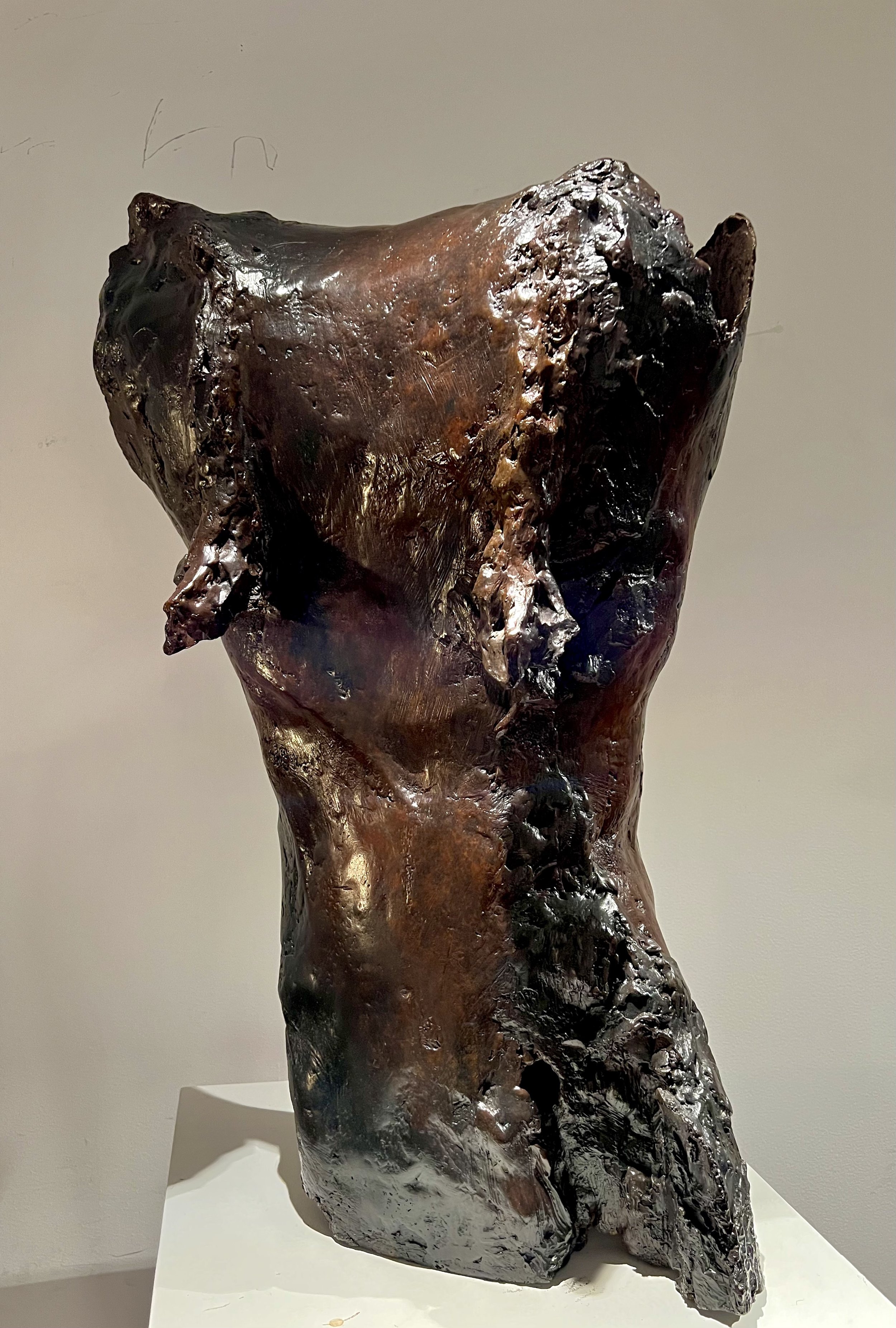  “SUNDANCE TORSO”, PATINATED BRONZE (LOST WAX PROCESS), 29”/19”/10” 