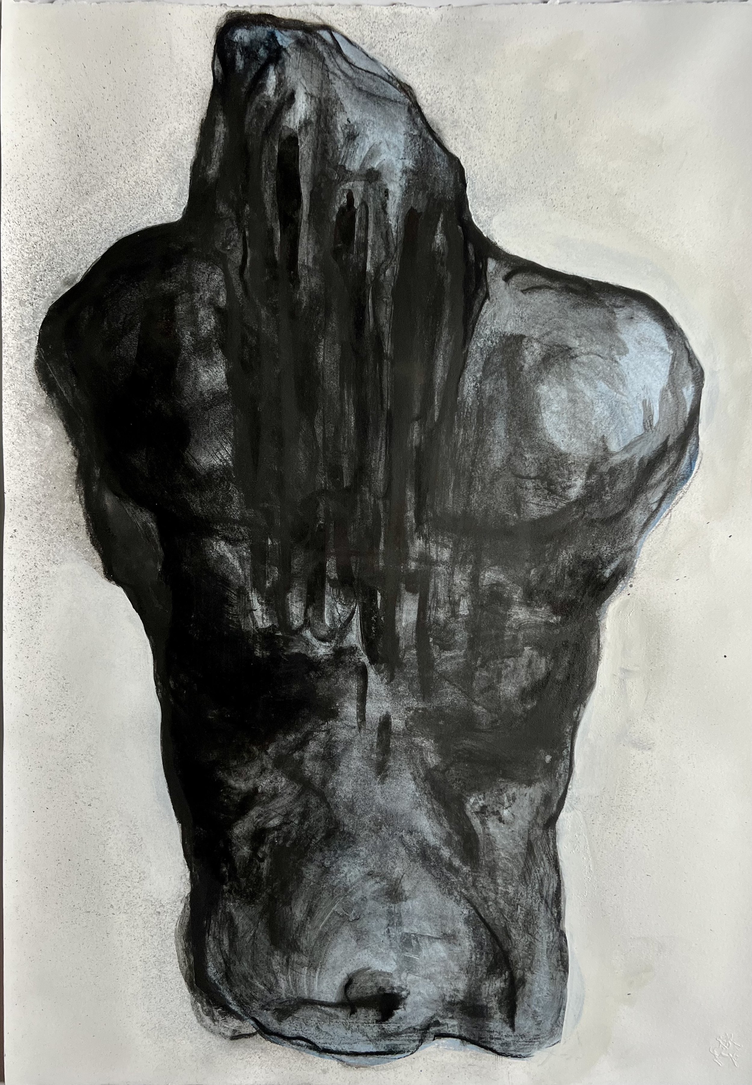  ACRYLIC AND CHARCOAL ON FABRIANO PAPER, 42”/30” 