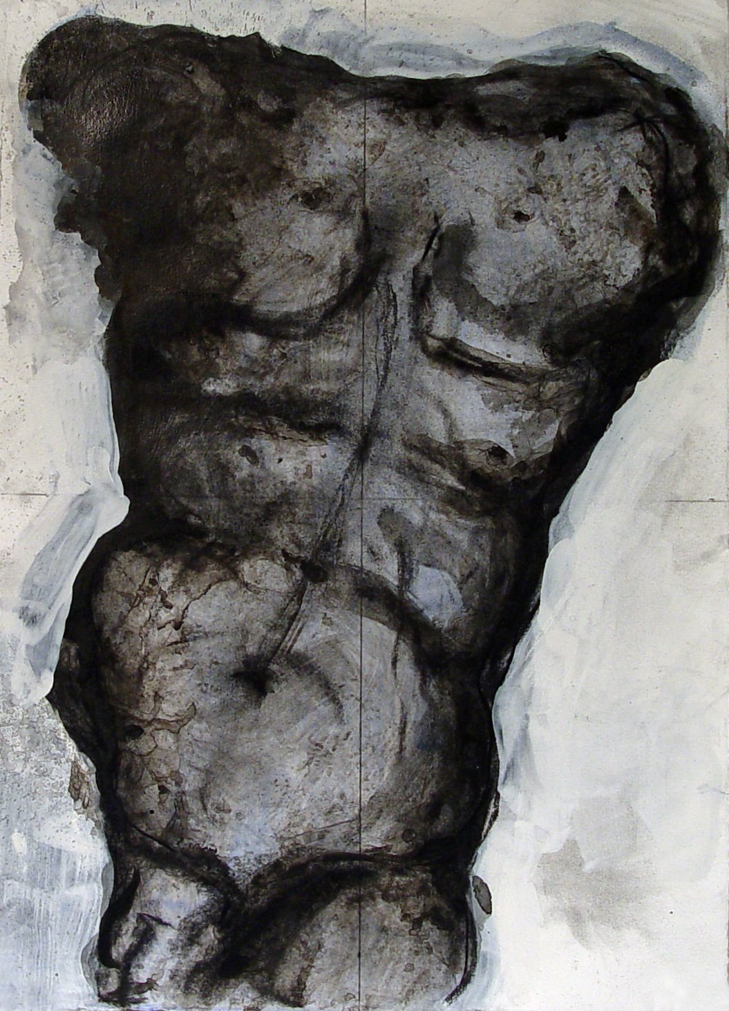  ACRYLIC AND CHARCOAL ON FABRIANO PAPER, 42”/30” 