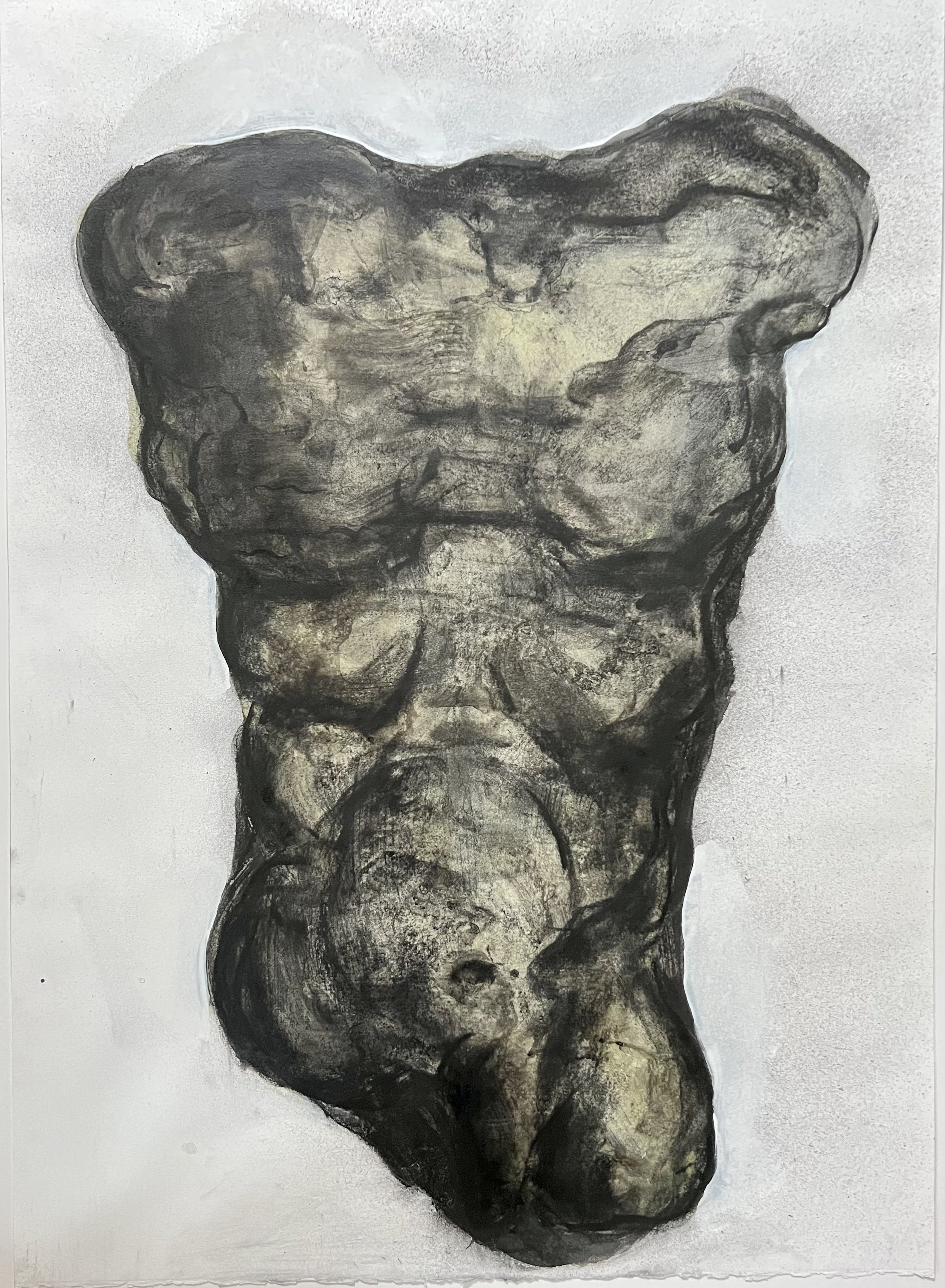  ACRYLIC AND CHARCOAL ON FABRIANO PAPER, 42”/30” 