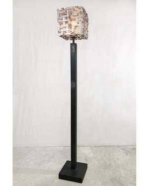  STEEL AND ALUMINUM LAMP, 6.5’ TALL 