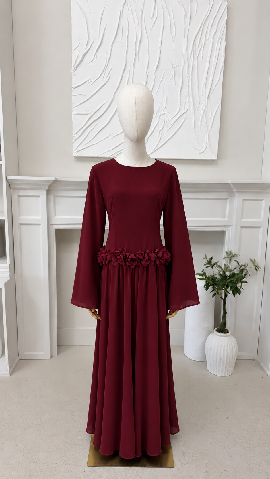 Burgundy Floral-Belt Gown Display.png (Copy)
