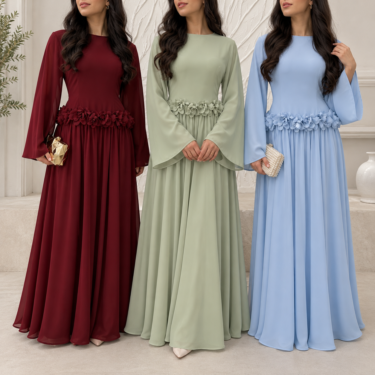 Elegant Trio in Flowing Floral Gowns.png (Copy) (Copy)