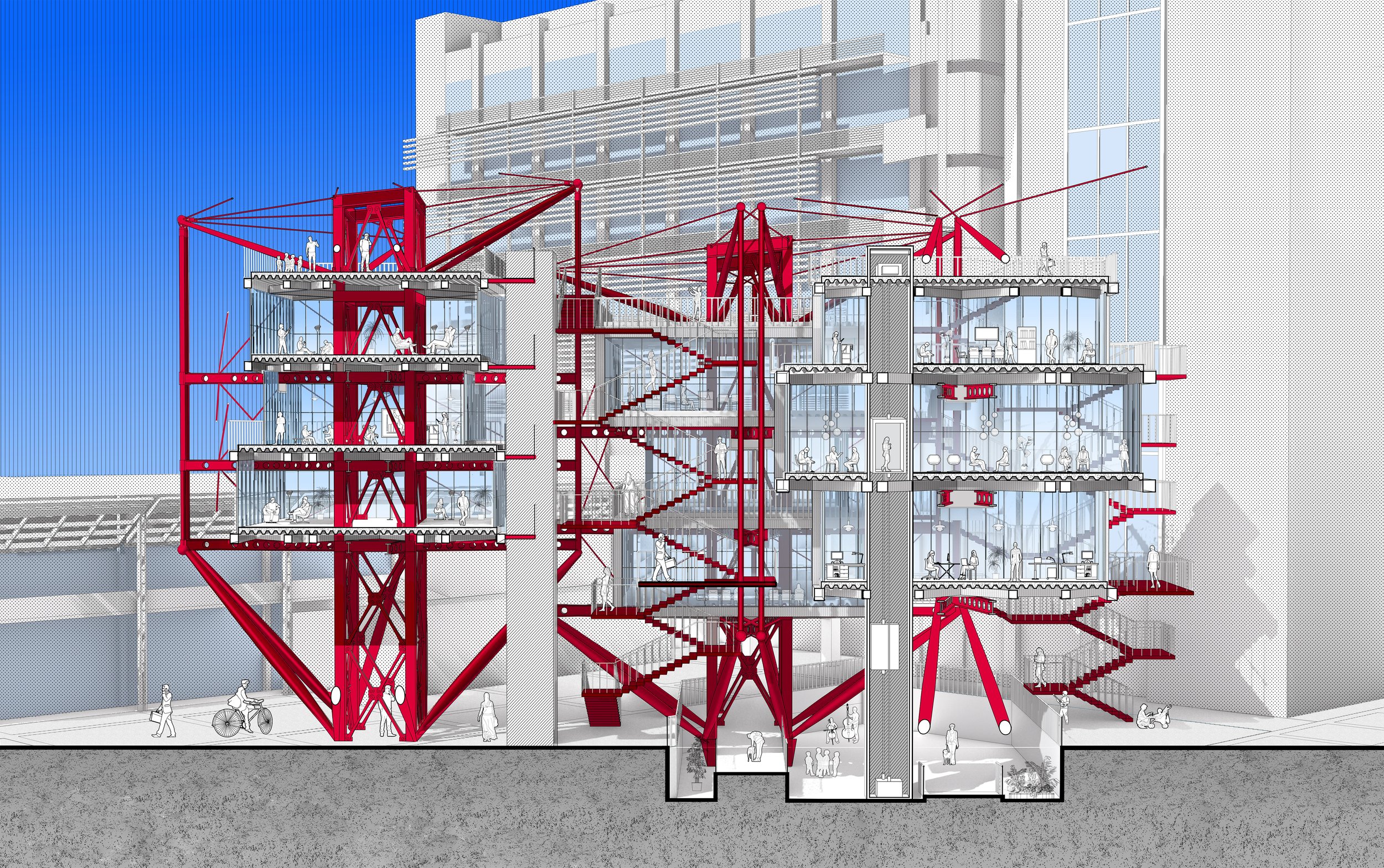 High-tech Building Complex - UCLA Student Innovation Center