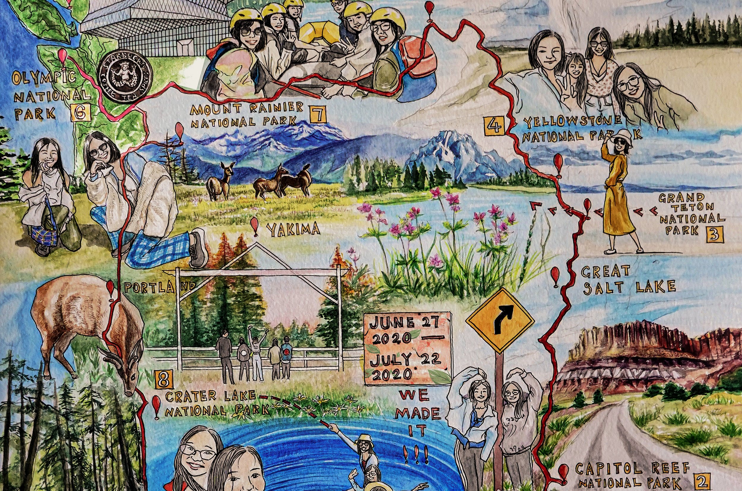 Road Trip 2020 - Documentation - Watercolor - 18''x24''