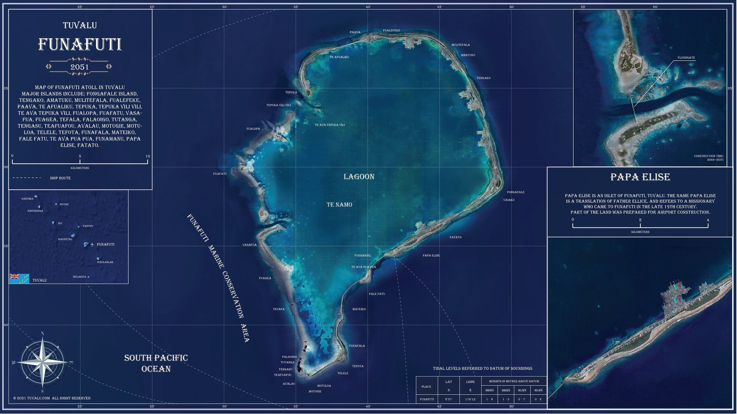 Map of Funafuti - 2051