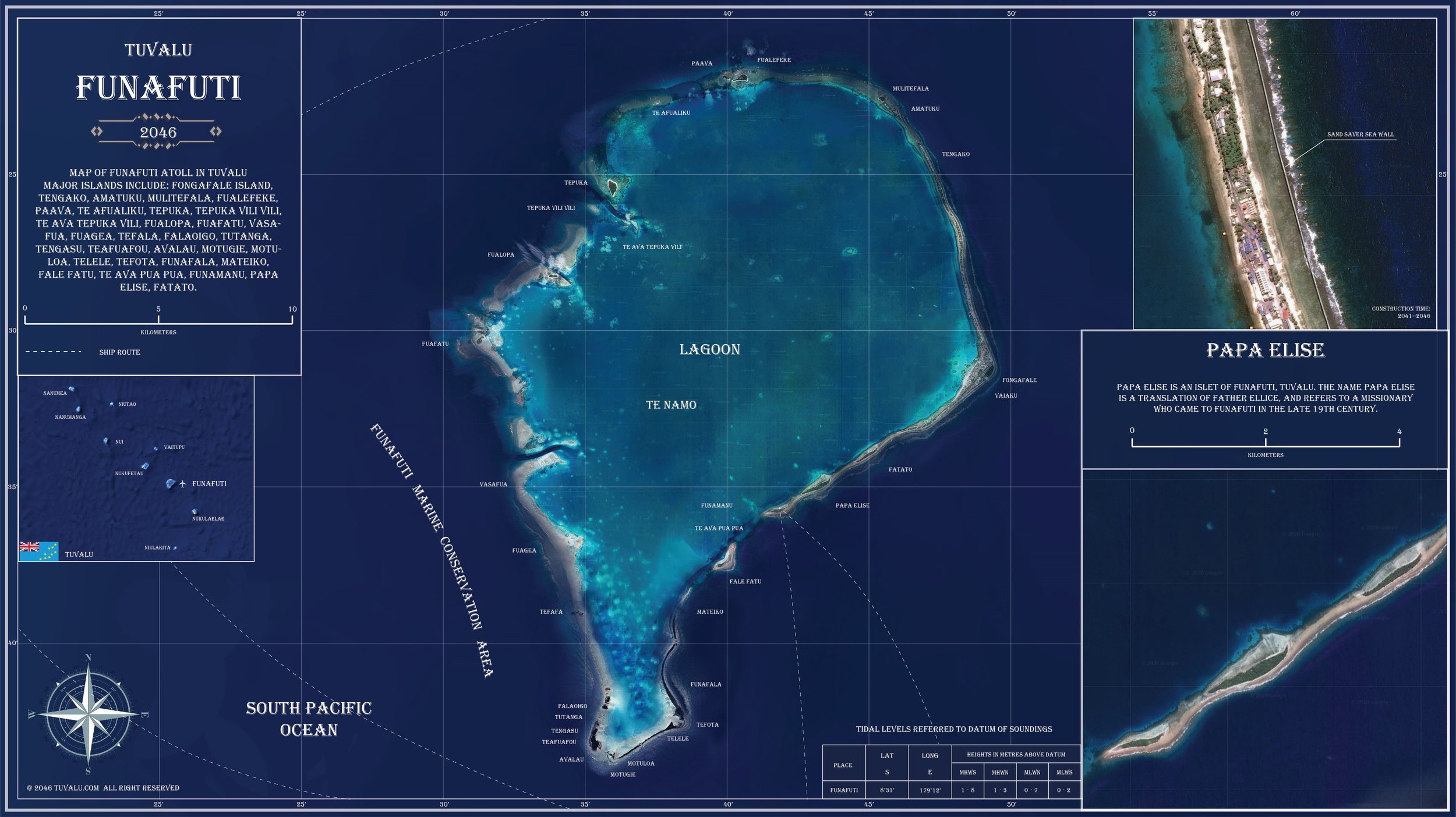 Map of Funafuti - 2046