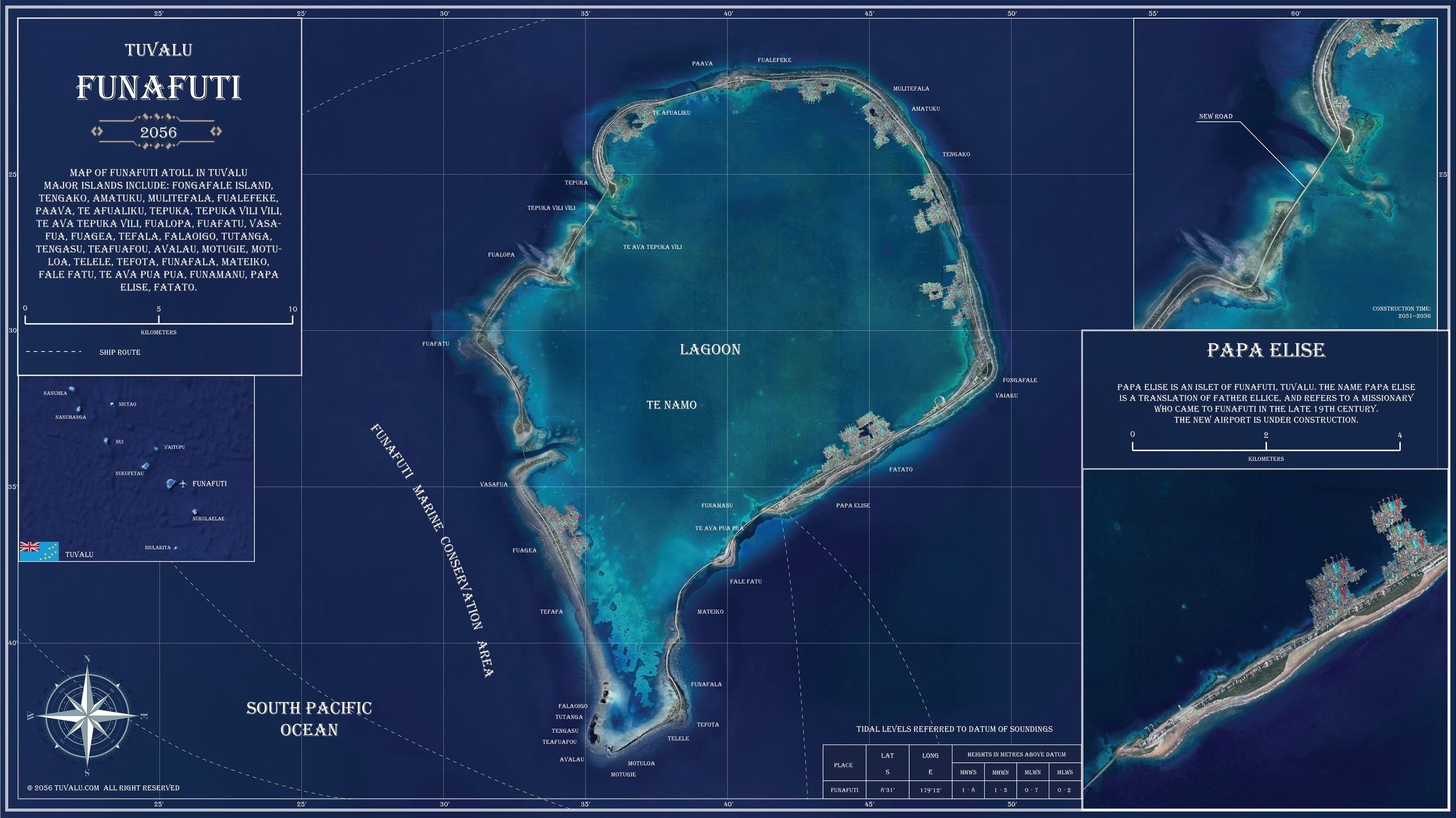 Map of Funafuti - 2056