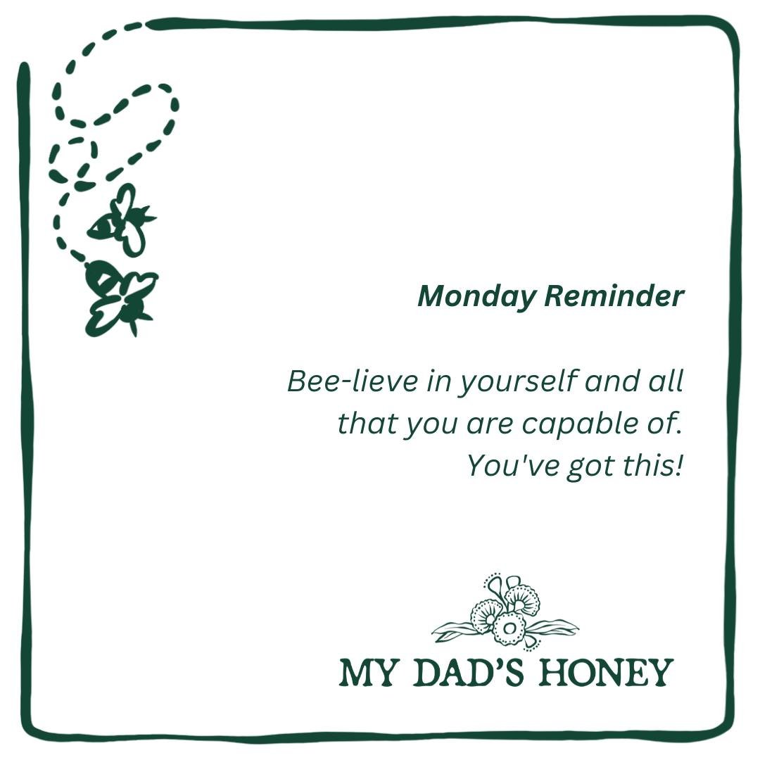 Honey, bee-lieve in yourself!💛🐝 Happy Monday!😊