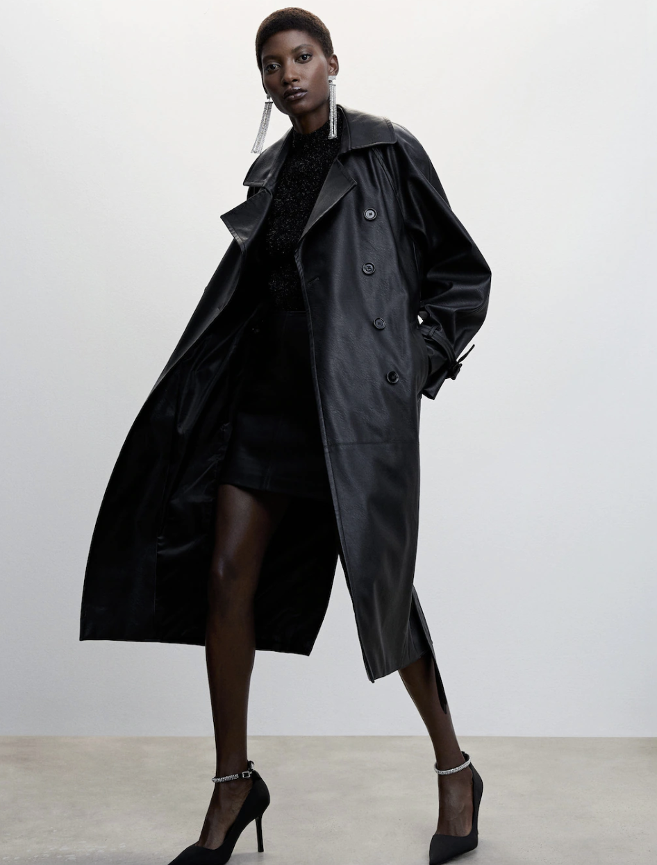LEATHER TRENCH 