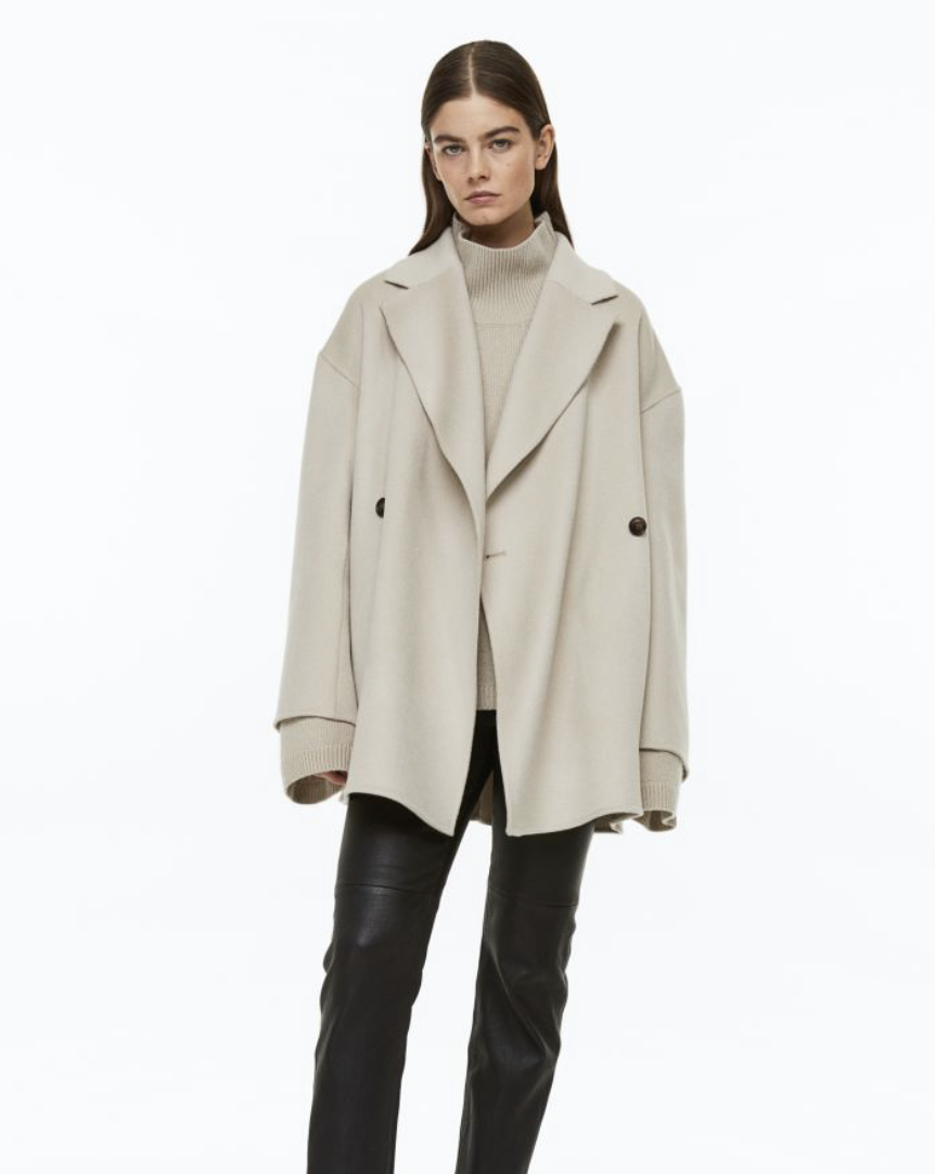 DOUBLE BREASTED WOOL COAT