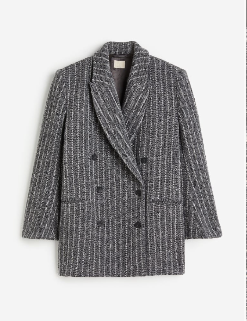WOOL BLEND GREY BLAZER