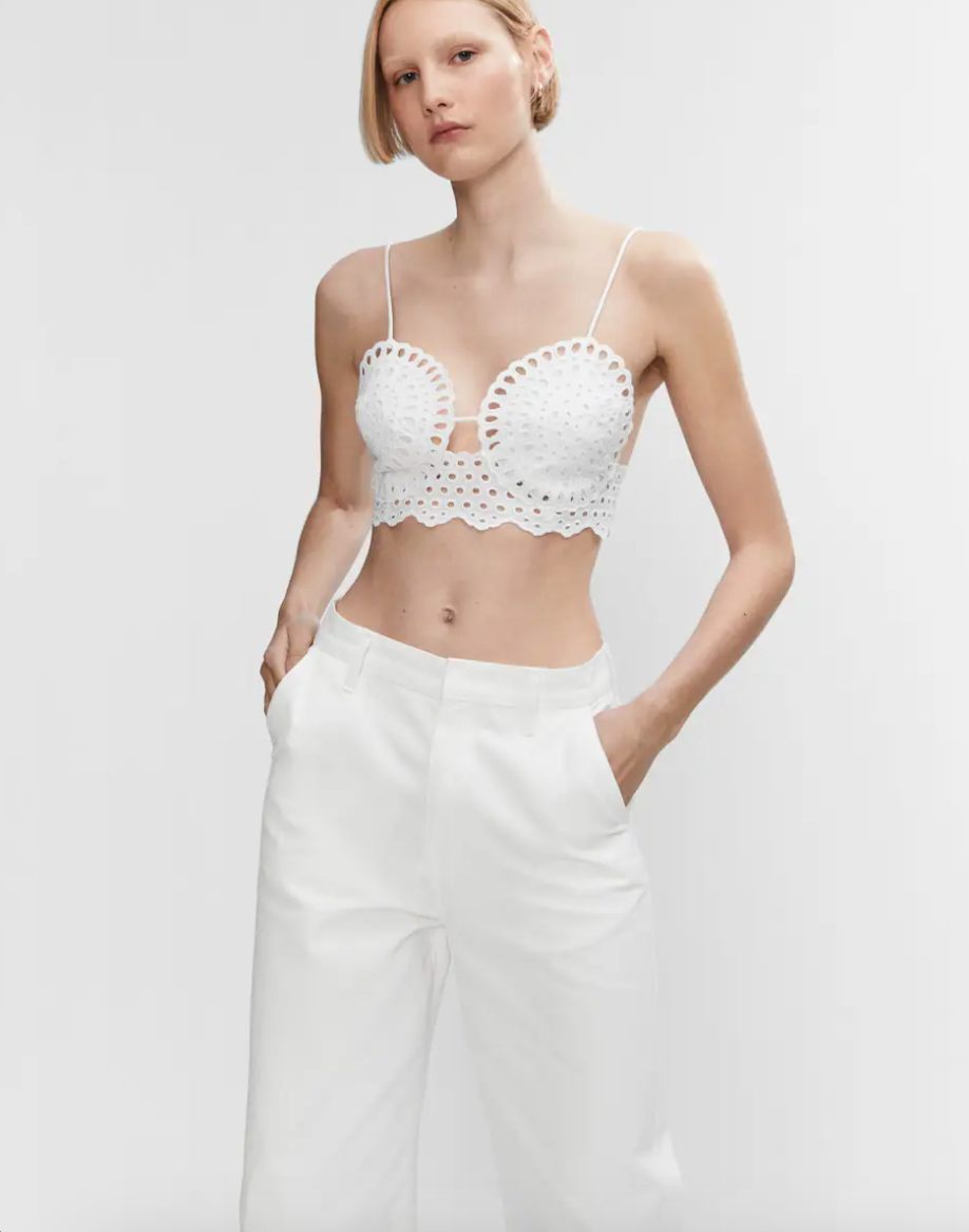 BRODERIE ANGLAISE BRALETTE
