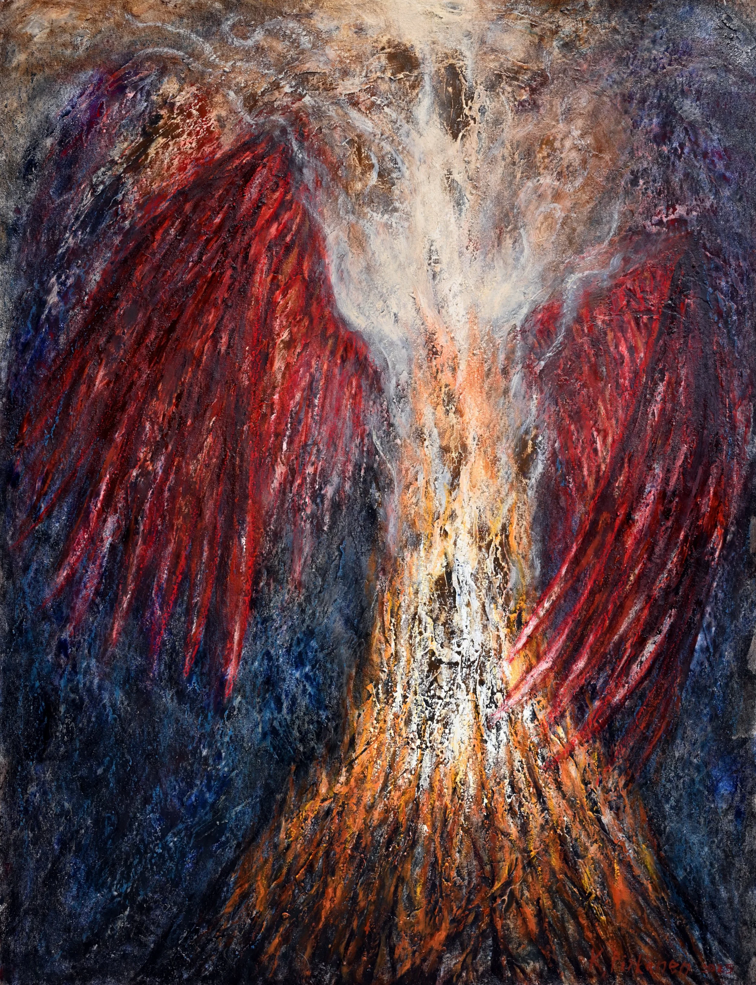 Kokkolintu - Oil and tempera on canvas, 86 x 69 cm, 2025