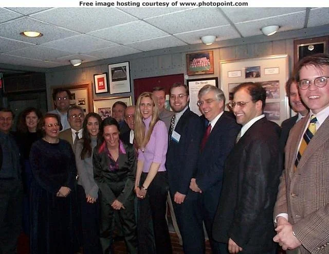 March 30, 2001 in Greenwich or Westport Republican Party. Laura and I were fans of Ann Coulter's syndicated newspaper column which appeared in the Waterbury-Republican newspaper. This was Ann at her best.