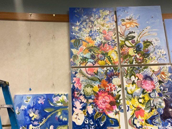 Finished installing this piece today. Great to see it out of the studio, in a semi-public context. I&rsquo;m enjoying watching my garden grow! And very honored to have the opportunity to be at the beautiful, and very active, Wellesley Free Library. 
