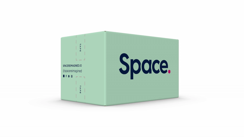 Fully rotating image of Space Mint Box, emphasizing its ample capacity & reinforced construction built to safely store your "sometimes stuff" so you can fully appreciate your "everyday" items.