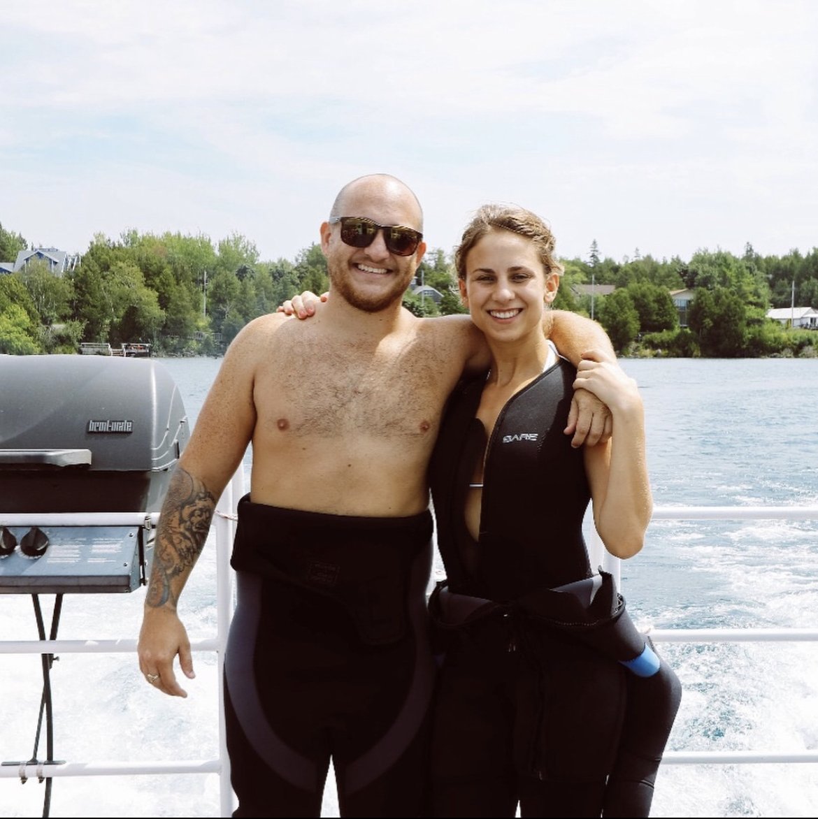 Snorkeling in the cold waters of Canada.
