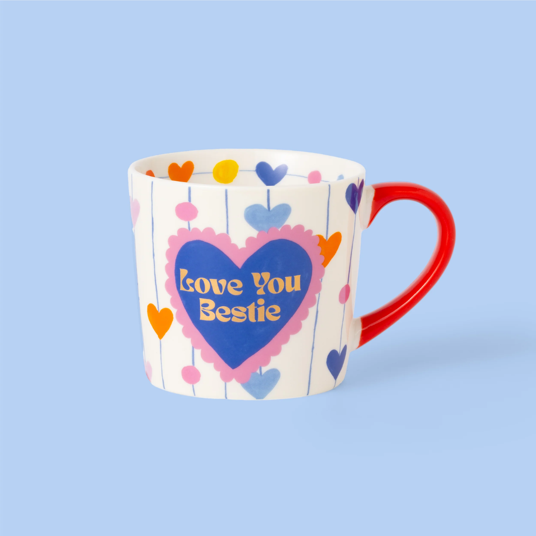 Eleanor Bowmer Heart Strings Love You Bestie Mug