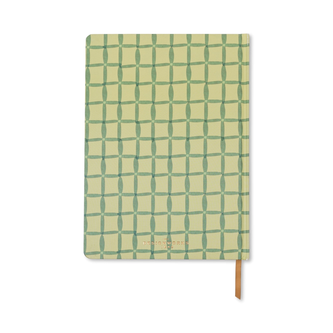 Designworks Ink Tulip Jumbo Journal - Green Lattice2.png