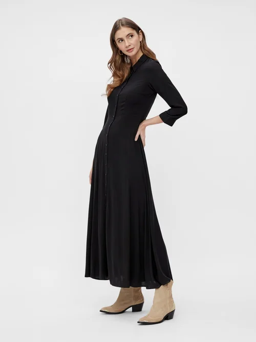knee length dresses for ladies Y.A.S kjole savanna long shirt dazzling blue/white – Dressforsuccess main image 0