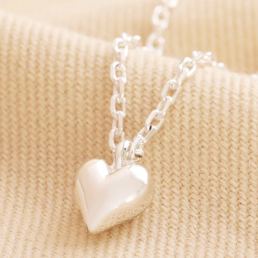 Lisa Angel Tiny Heart Silver Necklace