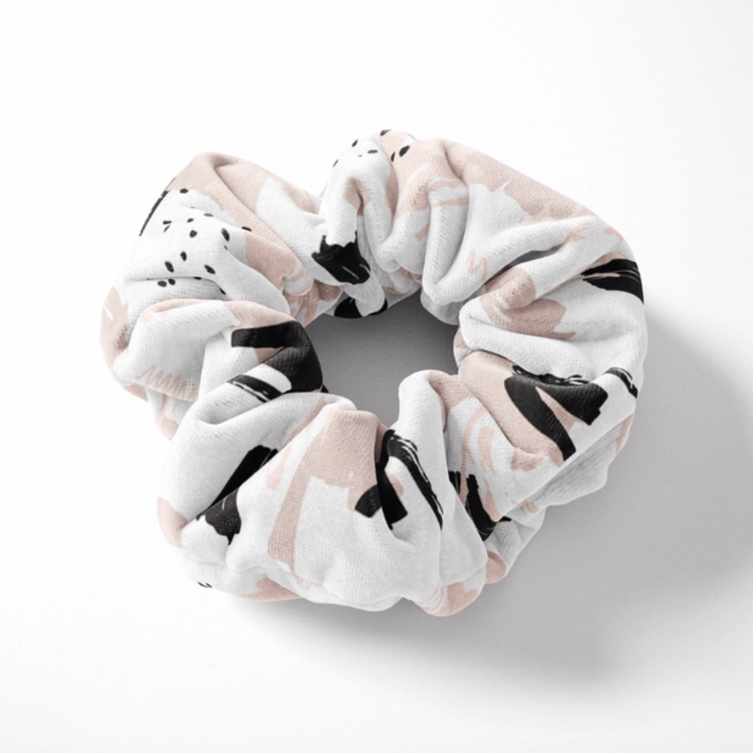Coconut Lane Nude Abstract Scrunchie
